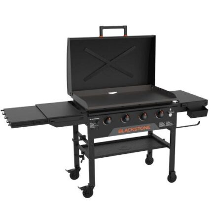Blackstone Griddle Original 36-Inch 4-Burner Freestanding Propane Gas Flat Top Griddle with Hood