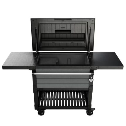 Keter 85 Litre Patio Cooler and Beverage Cart – Ashwood