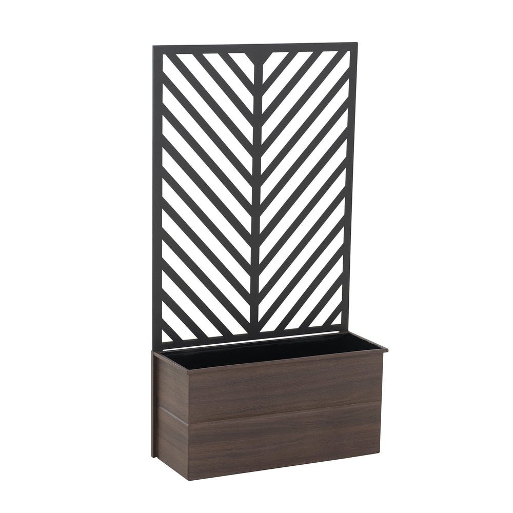 SUNJOY Raised Garden Bed with Trellis - Screen & Planter Box Combo