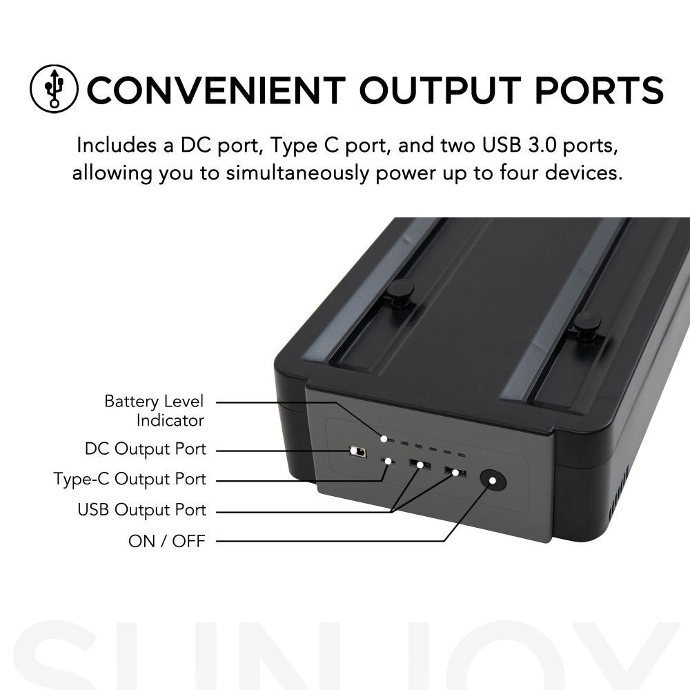 SUNJOY IceCove Portable Air Conditioner Power Bank for Outdoor Tents and Indoors - Gray
