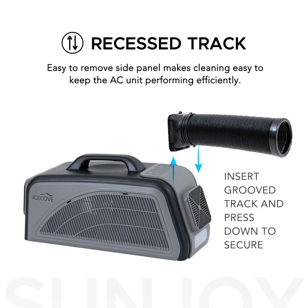 SUNJOY IceCove Portable Air Conditioner with 2 Power Bank for Outdoor Tents and Indoors - Gray
