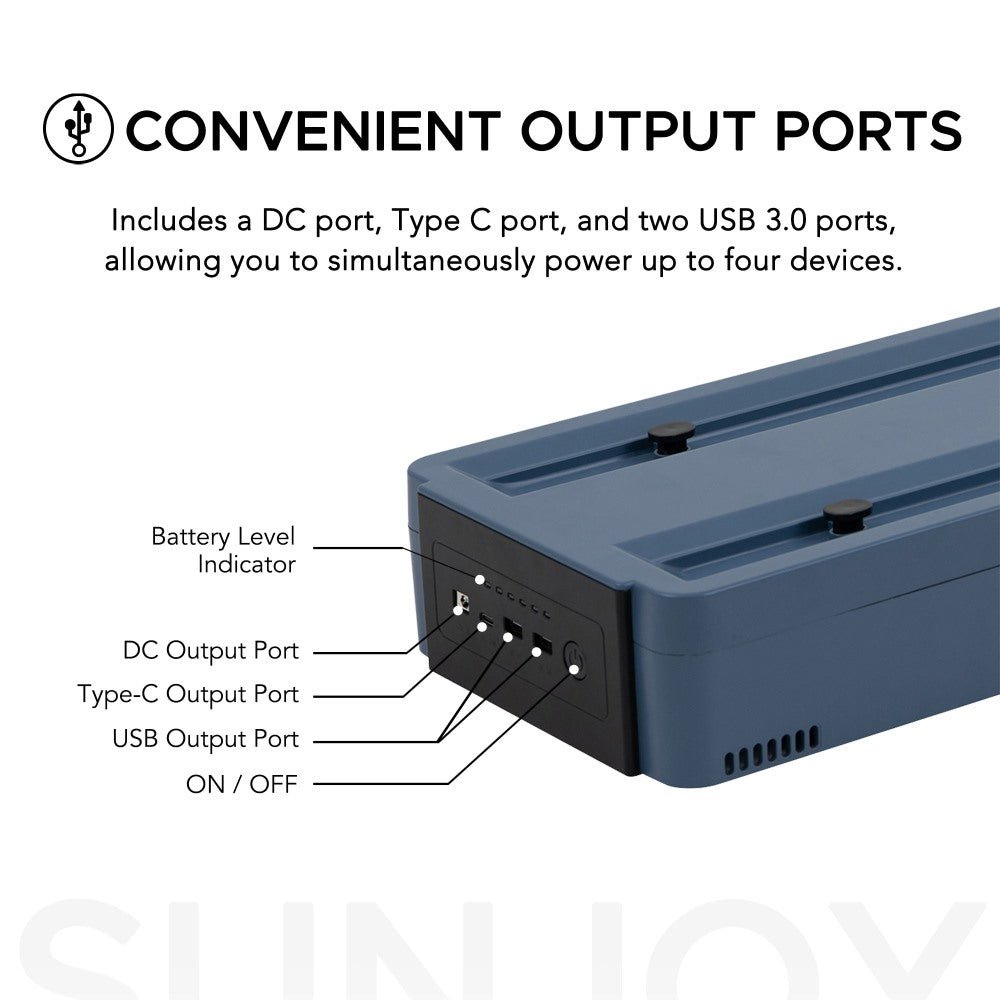 SUNJOY IceCove Portable Air Conditioner Power Bank for Outdoor Tents and Indoors - Blue