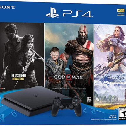 Sony PlayStation 4 PS4 Slim 1TB 3 Game Bundle Jet Black Console (US Plug) CUH-2215B