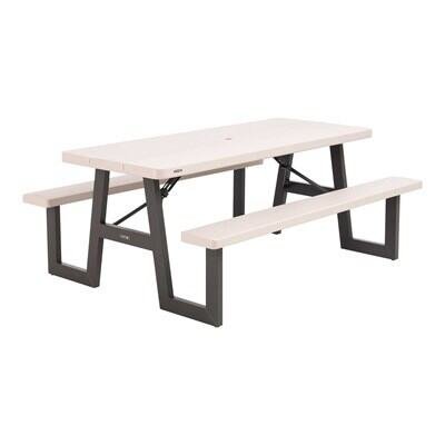Lifetime 6-Foot W-Frame Folding Picnic Table